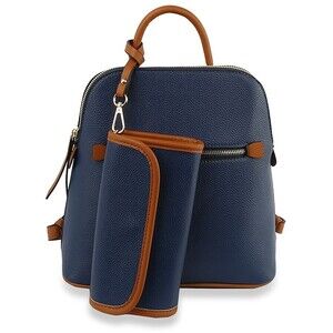 Blue Fashion Backpack Purse Multipurpose Design Convertible Satchel Handbags